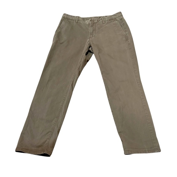 Bonobos 32x30 Slim Mens Brown Washed Midrise Chino Pants - Picture 2 of 10